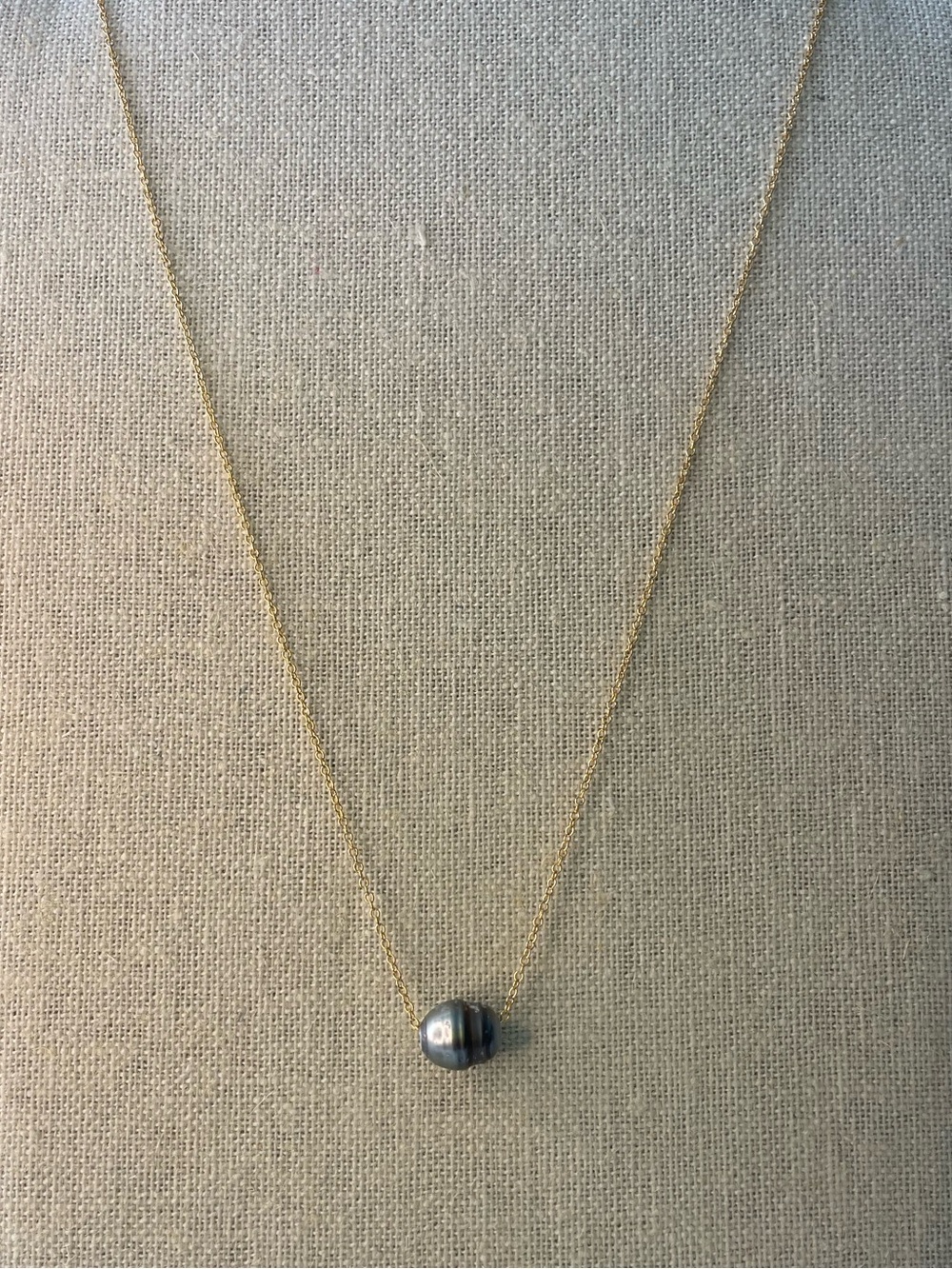 14k Gold Filled Tahitian Pearl Necklace - Picture 3 of 4